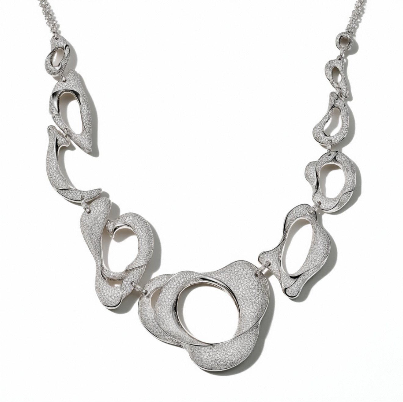 Rendered pavé version of the same necklace