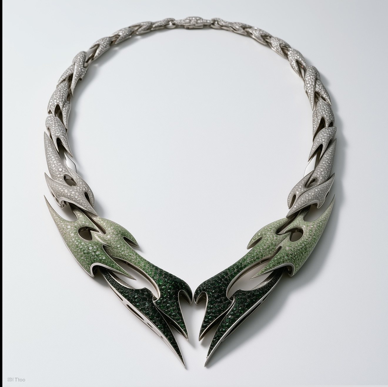 Collar study in green tones